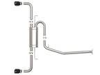 aFe Takeda 2-1/4 IN to 2-1/2 IN 304 Stainless Steel Cat-Back Exhaust System w/ Black Tip - Toyota RAV4 2019-2024