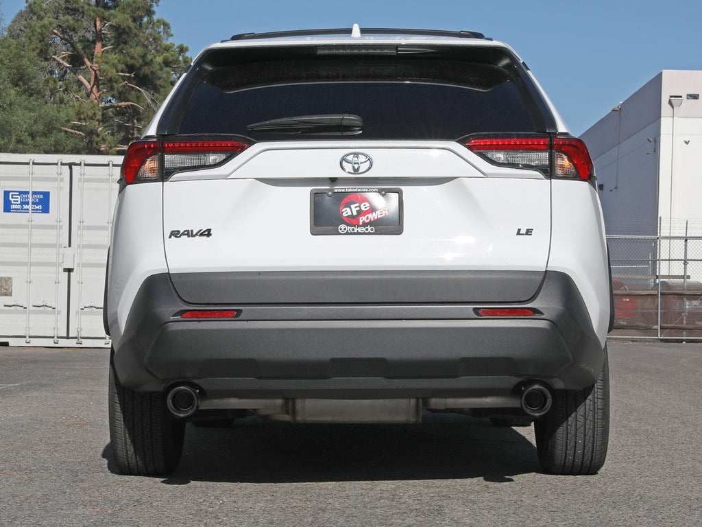 aFe Takeda 2-1/4 IN to 2-1/2 IN 304 Stainless Steel Cat-Back Exhaust System w/ Black Tip - Toyota RAV4 2019-2024