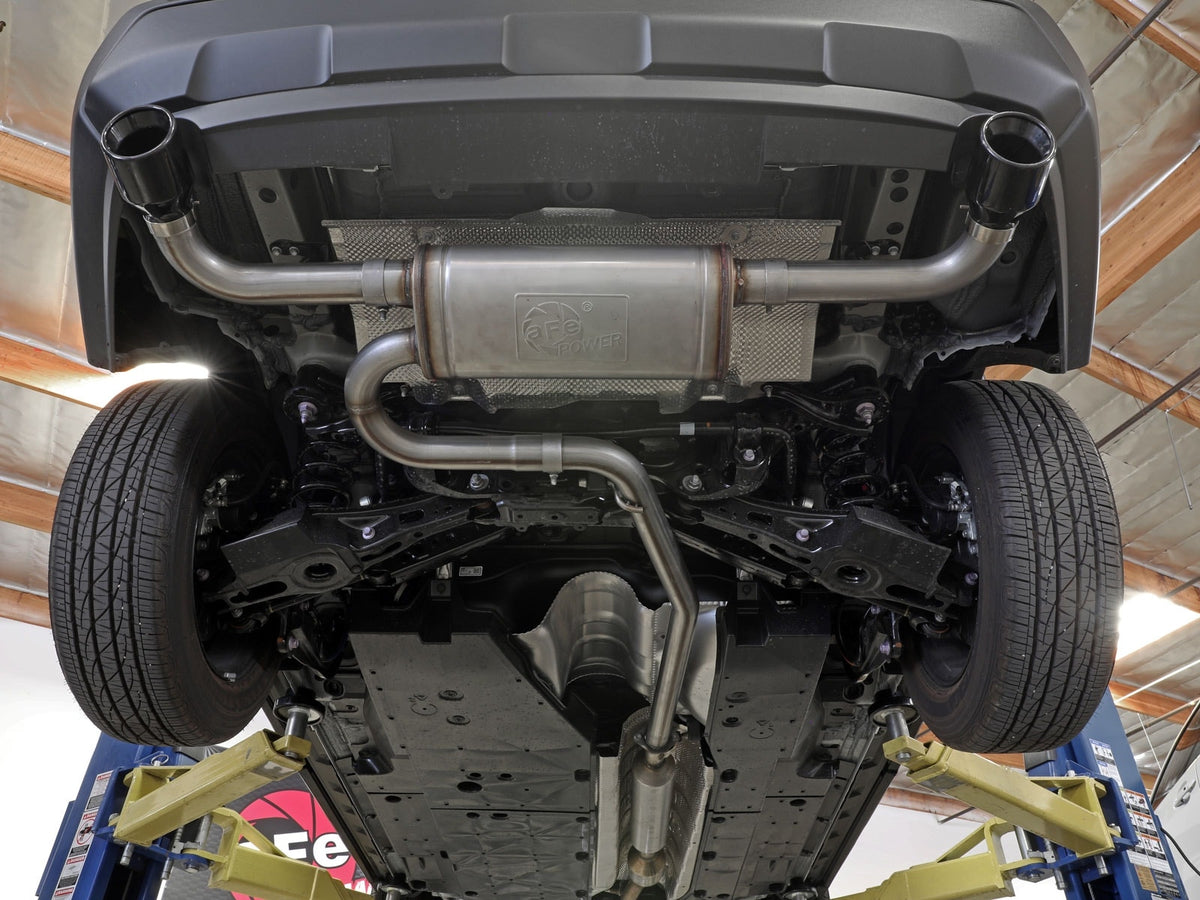 aFe Takeda 2-1/4 IN to 2-1/2 IN 304 Stainless Steel Cat-Back Exhaust System w/ Black Tip - Toyota RAV4 2019-2024