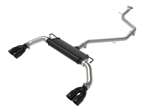 aFe Takeda 2 IN to 2-1/2 IN 304 Stainless Steel Cat-Back Exhaust System w/ Black Tip - Lexus UX200/UX250h 2019-2024