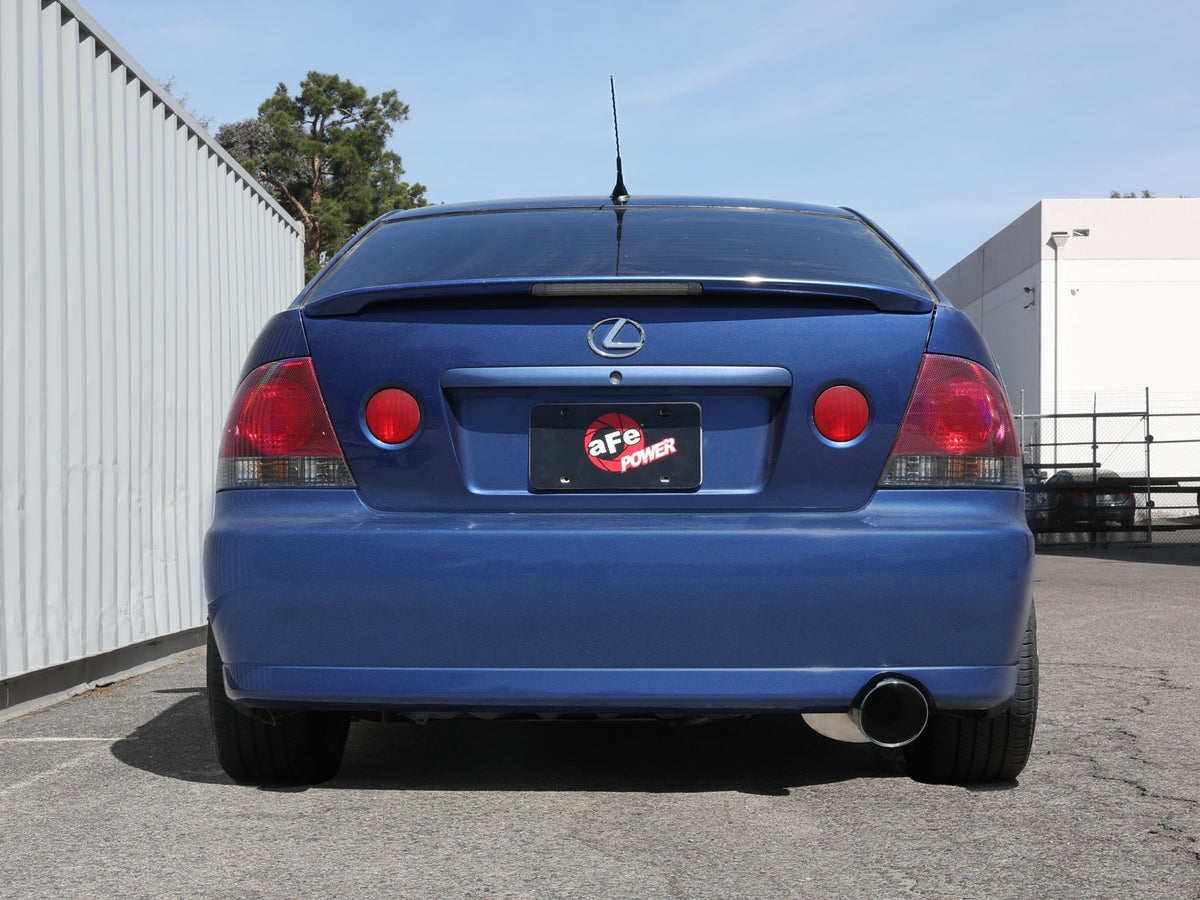 aFe Takeda 2-1/2 IN 304 Stainless Steel Cat-Back Exhaust System w/ Black Tip - Lexus IS300 2001-2005