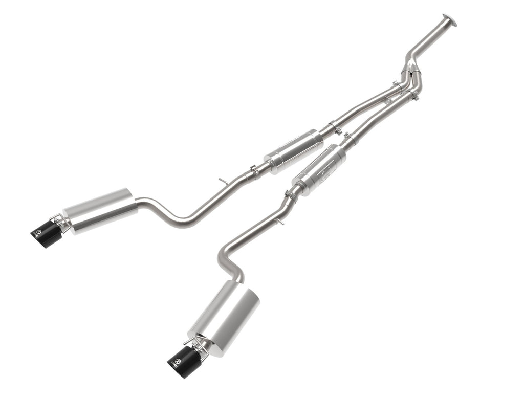 aFe Takeda 3 IN to 2-1/2 IN 304 Stainless Steel Cat-Back Exhaust System w/ Black Tip - Lexus IS200t 2016-2017/IS300 2018-2023