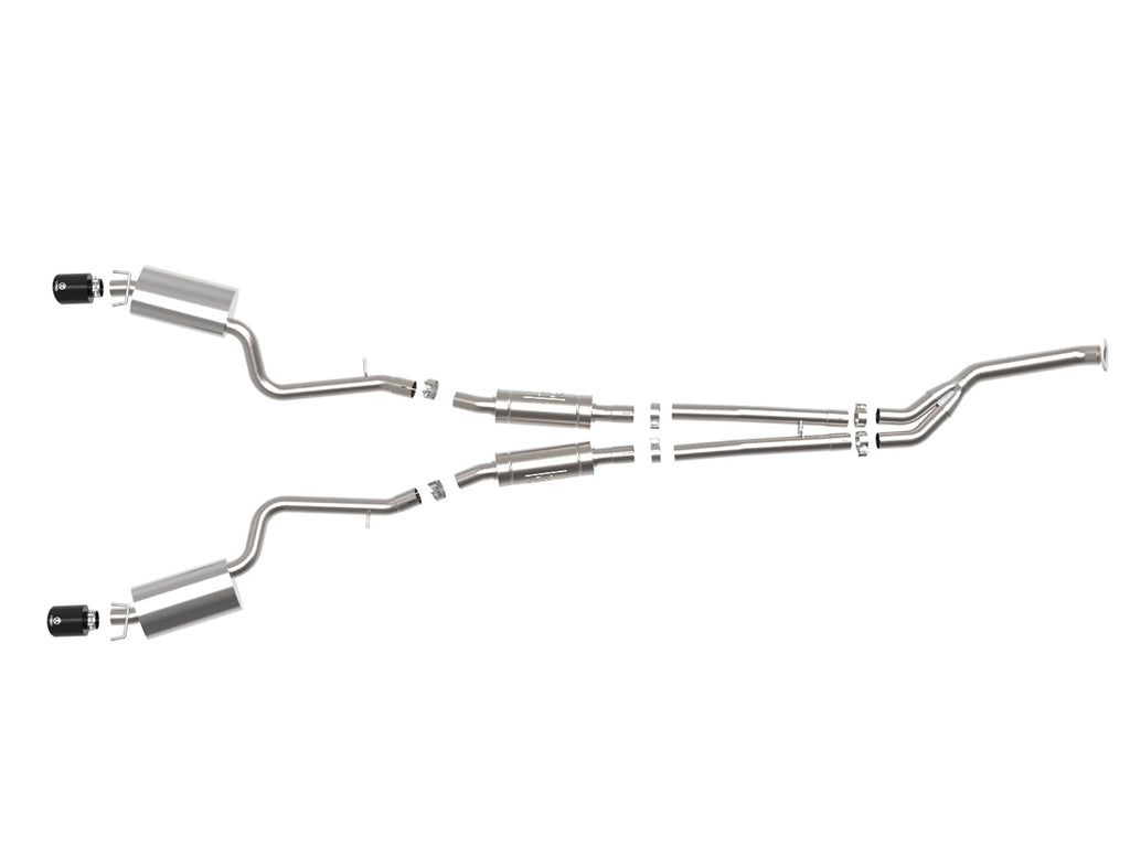 aFe Takeda 3 IN to 2-1/2 IN 304 Stainless Steel Cat-Back Exhaust System w/ Black Tip - Lexus IS200t 2016-2017/IS300 2018-2023