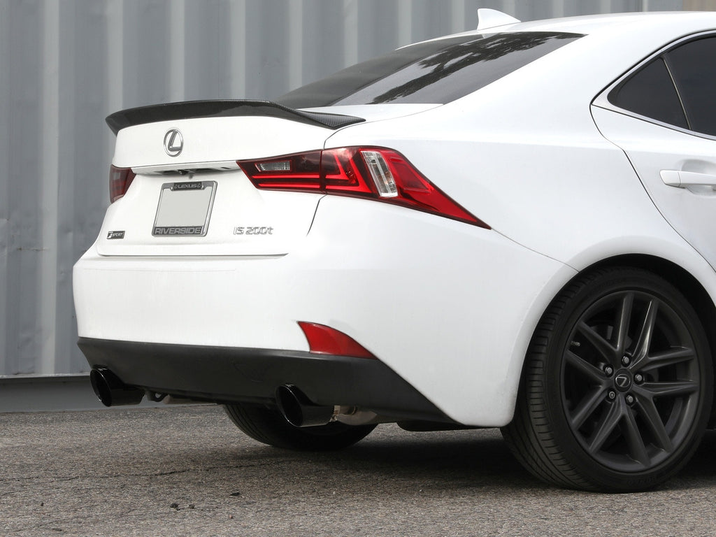 aFe Takeda 3 IN to 2-1/2 IN 304 Stainless Steel Cat-Back Exhaust System w/ Black Tip - Lexus IS200t 2016-2017/IS300 2018-2023