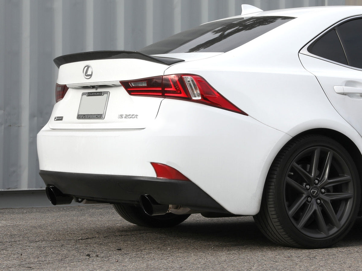 aFe Takeda 3 IN to 2-1/2 IN 304 Stainless Steel Cat-Back Exhaust System w/ Black Tip - Lexus IS200t 2016-2017/IS300 2018-2023