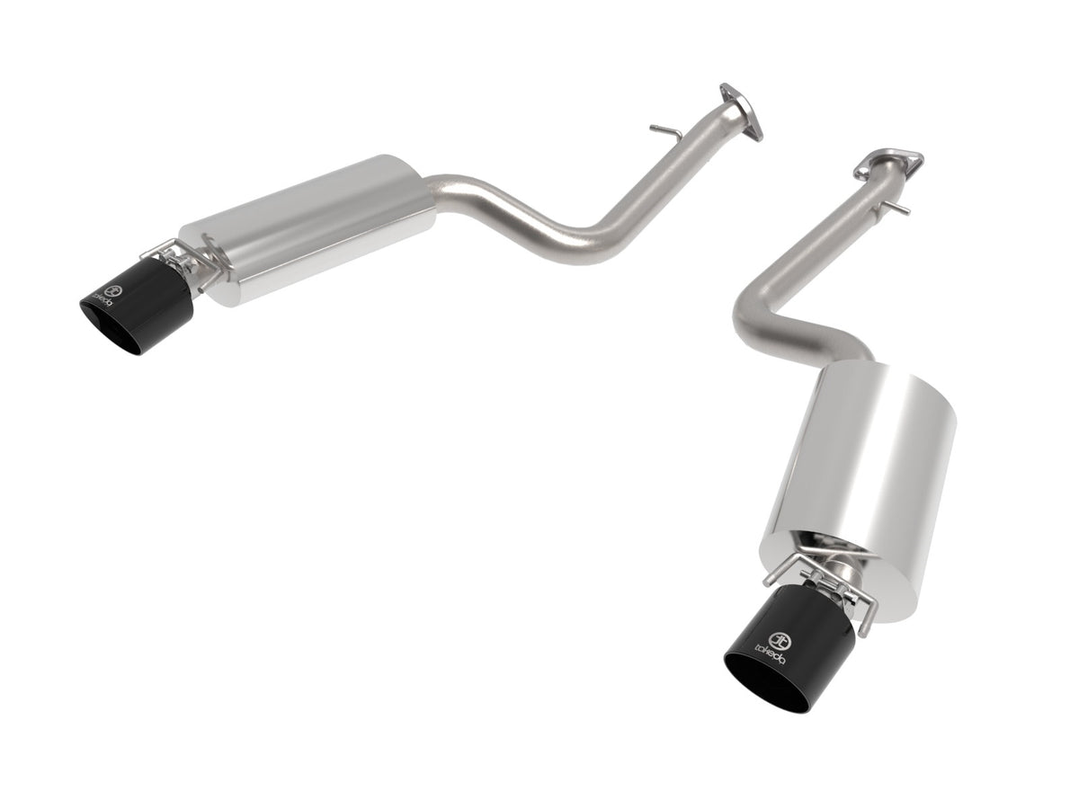 aFe Takeda 2-1/2 IN 304 Stainless Steel Axle-Back Exhaust System w/ Black Tip - Lexus IS350 2014-2023