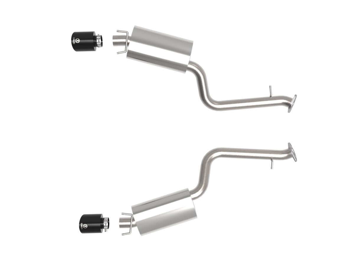 aFe Takeda 2-1/2 IN 304 Stainless Steel Axle-Back Exhaust System w/ Black Tip - Lexus IS350 2014-2023