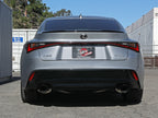 aFe Takeda 2-1/2 IN 304 Stainless Steel Axle-Back Exhaust System w/ Black Tip - Lexus IS350 2014-2023
