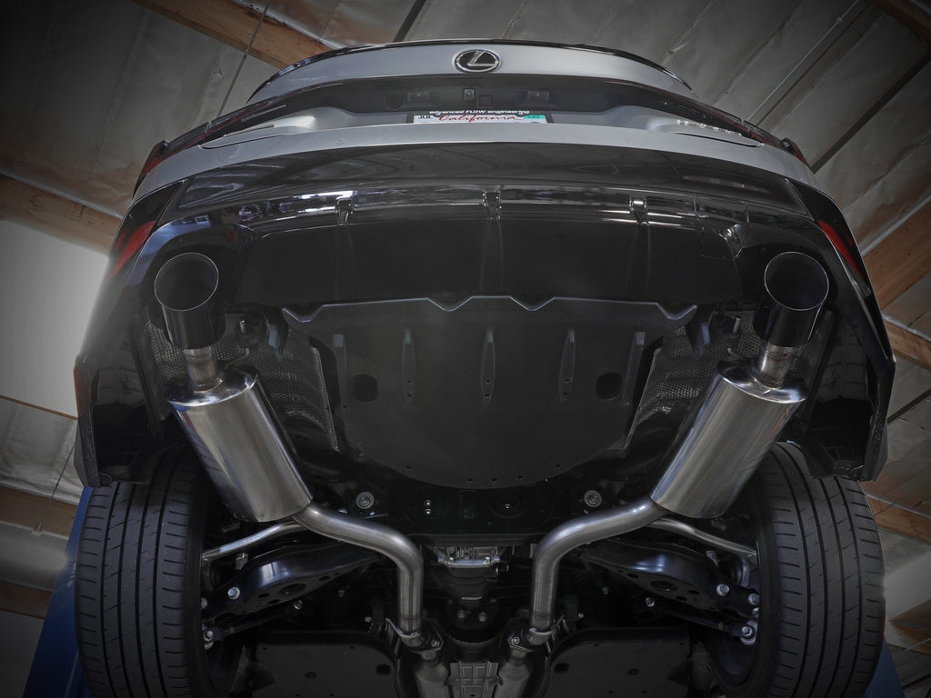aFe Takeda 2-1/2 IN 304 Stainless Steel Axle-Back Exhaust System w/ Black Tip - Lexus IS350 2014-2023