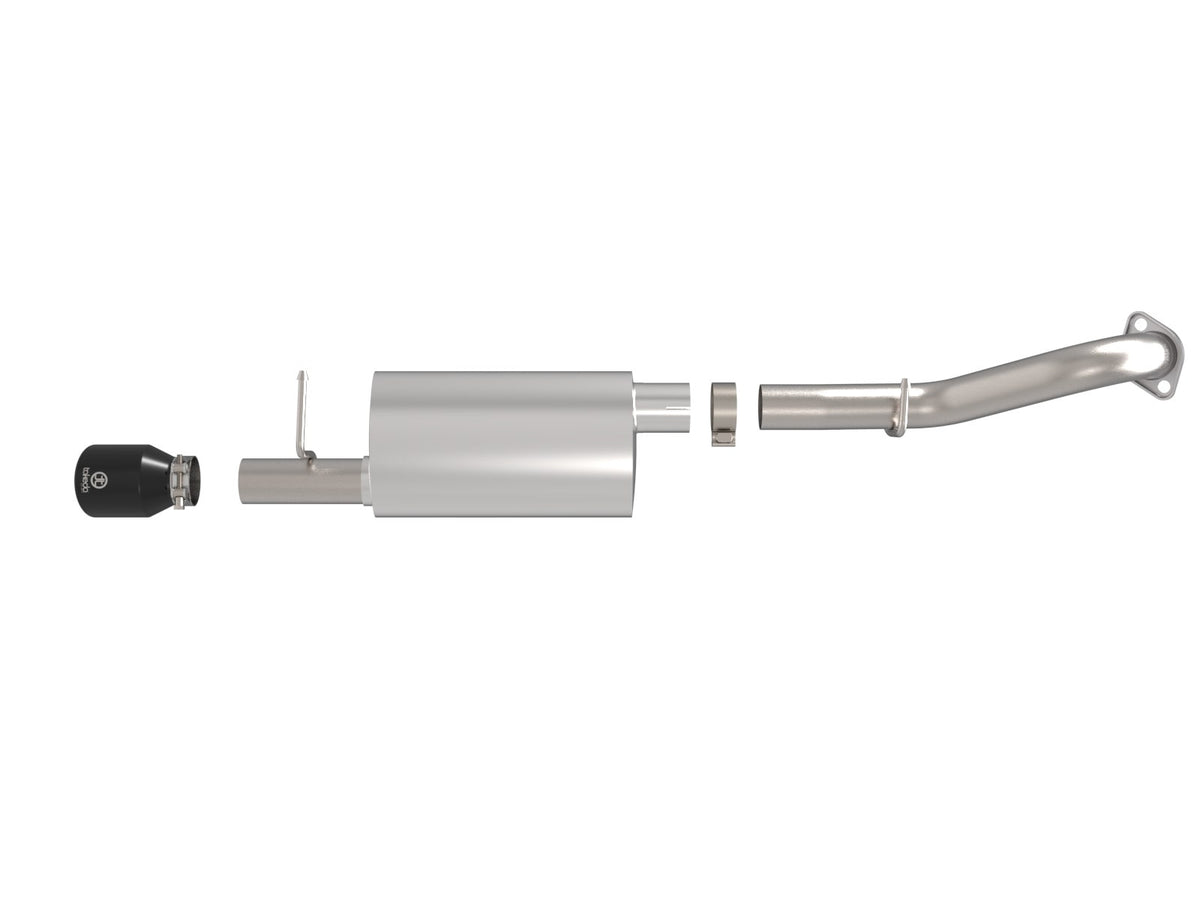 aFe Takeda 2-1/2 IN 304 Stainless Steel Axle-Back Exhaust System w/ Black Tip - Toyota Corolla 2014-2019