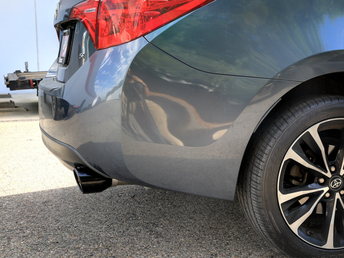 aFe Takeda 2-1/2 IN 304 Stainless Steel Axle-Back Exhaust System w/ Black Tip - Toyota Corolla 2014-2019