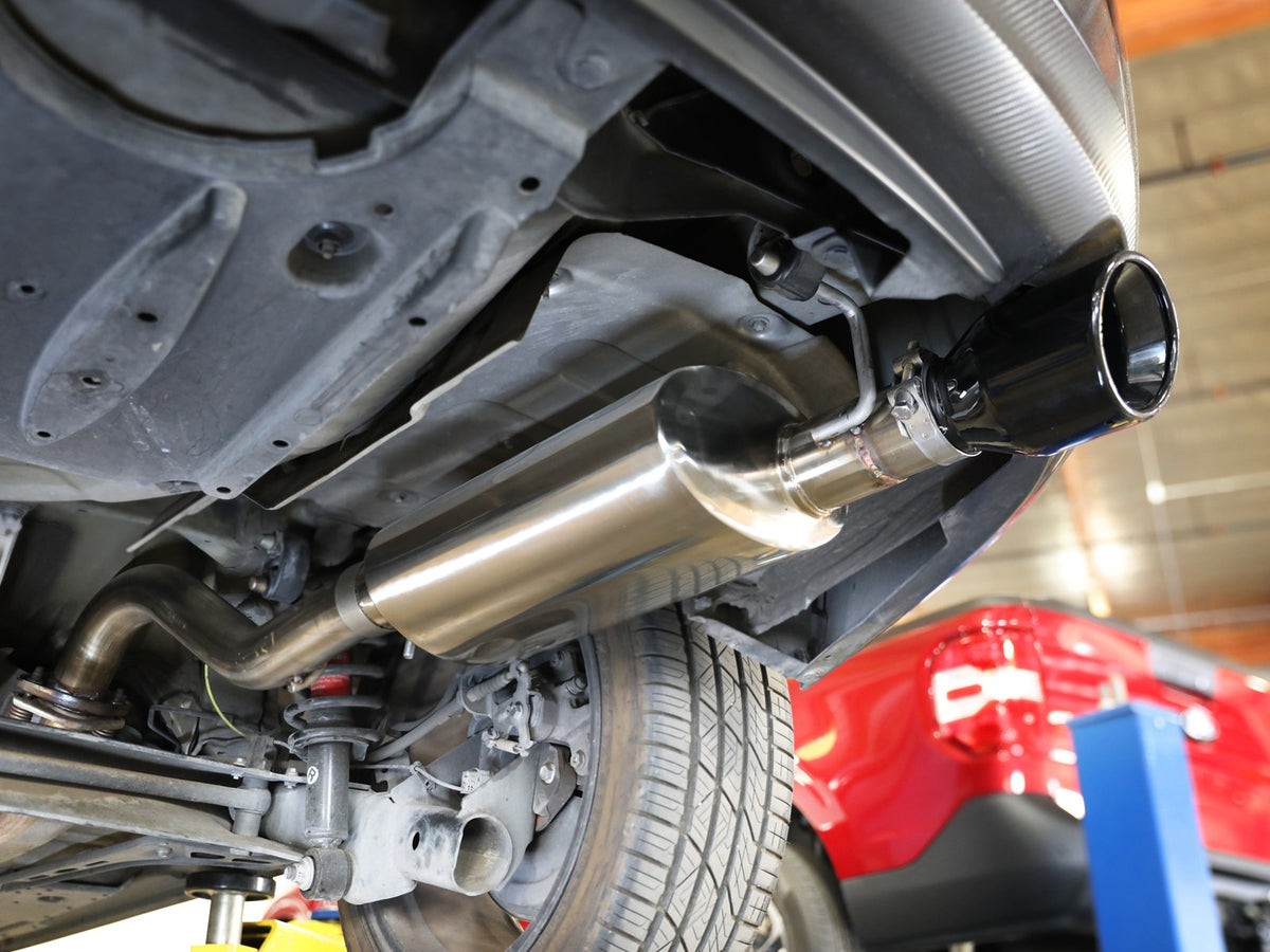 aFe Takeda 2-1/2 IN 304 Stainless Steel Axle-Back Exhaust System w/ Black Tip - Toyota Corolla 2014-2019