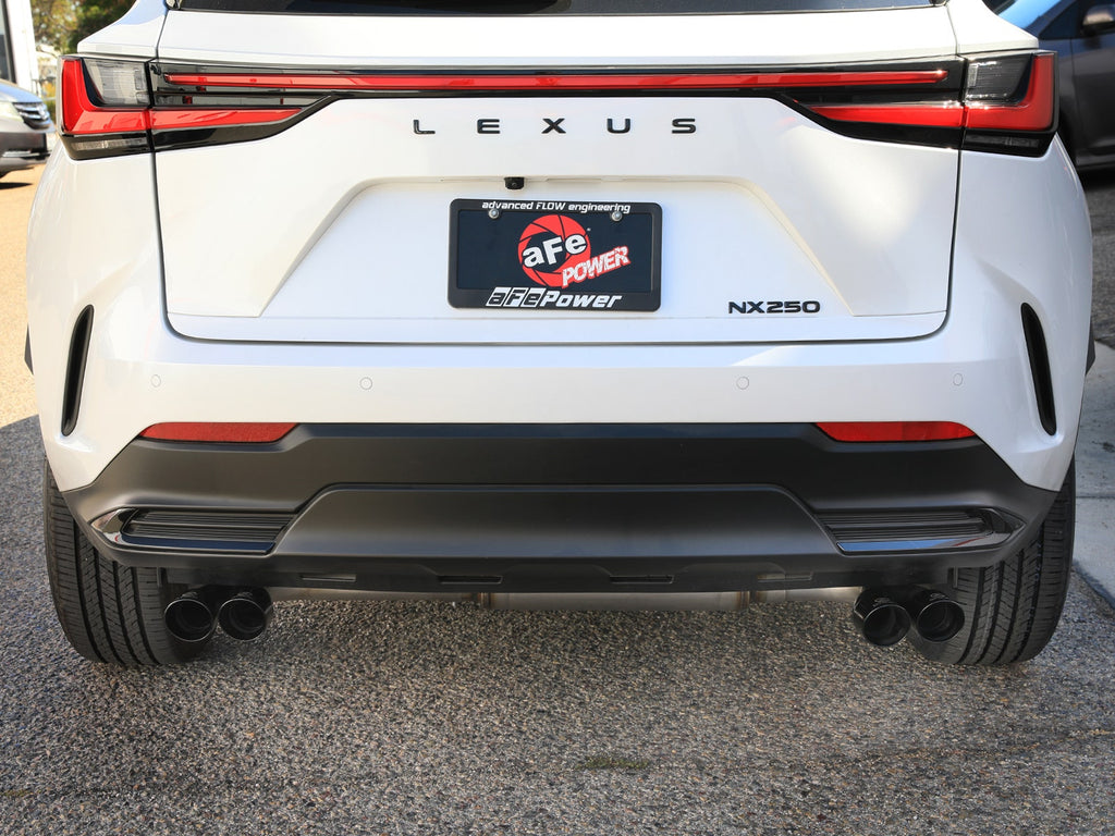 aFe Takeda 2-1/2 IN 304 Stainless Steel Cat-Back Exhaust System w/ Black Tip - Lexus NX250 2022-2025