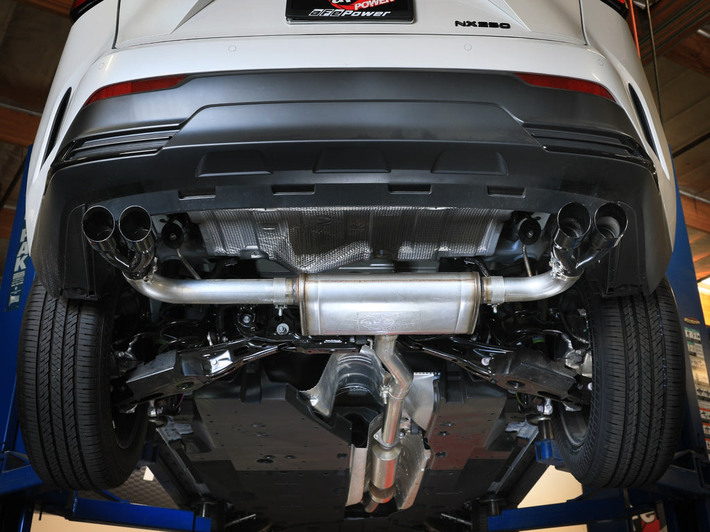 aFe Takeda 2-1/2 IN 304 Stainless Steel Cat-Back Exhaust System w/ Black Tip - Lexus NX250 2022-2025
