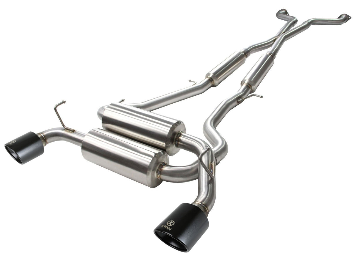 aFe Takeda 2-1/2 IN 304 Stainless Steel Cat-Back Exhaust System - Infiniti G37 Coupe 2008-2013 / Q60 2014-2016