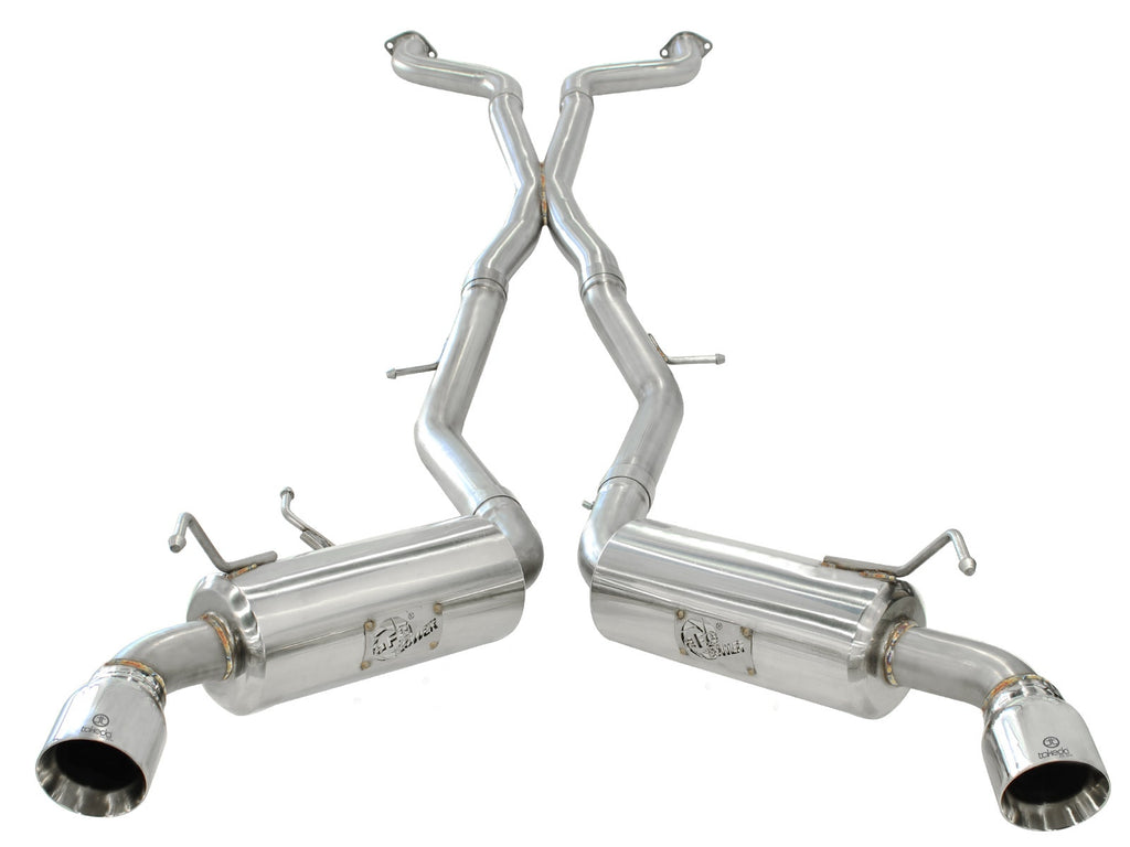 aFe Takeda 2-1/2 IN 304 Stainless Steel Cat-Back Exhaust System - Nissan 370Z 2009-2020