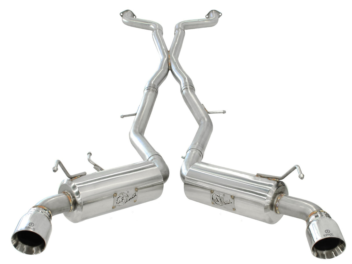 aFe Takeda 2-1/2 IN 304 Stainless Steel Cat-Back Exhaust System - Nissan 370Z 2009-2020
