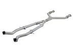 aFe Takeda Y-Pipe 2-1/2 IN to 3 IN 304 Stainless Steel Exhaust System - Infiniti Q50/Q60 2016-2024