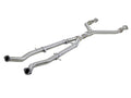 aFe Takeda Y-Pipe 2-1/2 IN to 3 IN 304 Stainless Steel Exhaust System - Infiniti Q50/Q60 2016-2024
