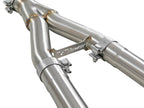 aFe Takeda Y-Pipe 2-1/2 IN to 3 IN 304 Stainless Steel Exhaust System - Infiniti Q50/Q60 2016-2024