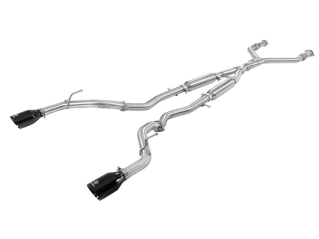 aFe Takeda 2-1/2 IN 304 Stainless Steel Cat-Back Exhaust System - Infiniti Q50 2016-2024
