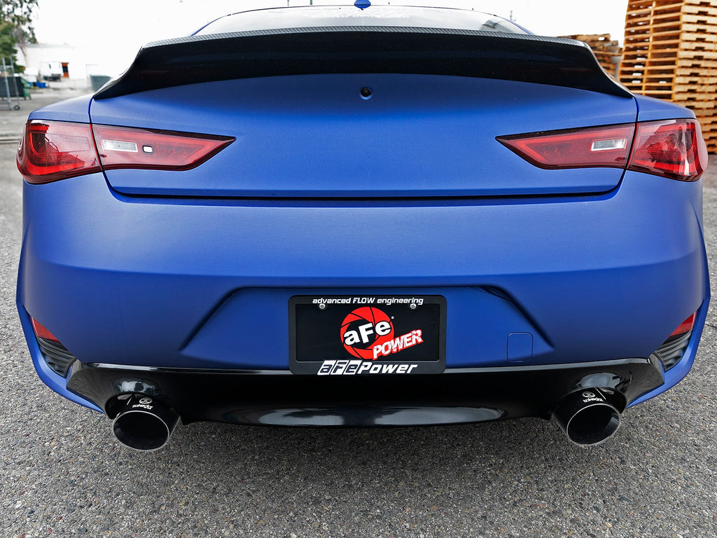 aFe Takeda 2-1/2 IN 304 Stainless Steel Axle-Back Exhaust System - Infiniti Q60 2017-2022