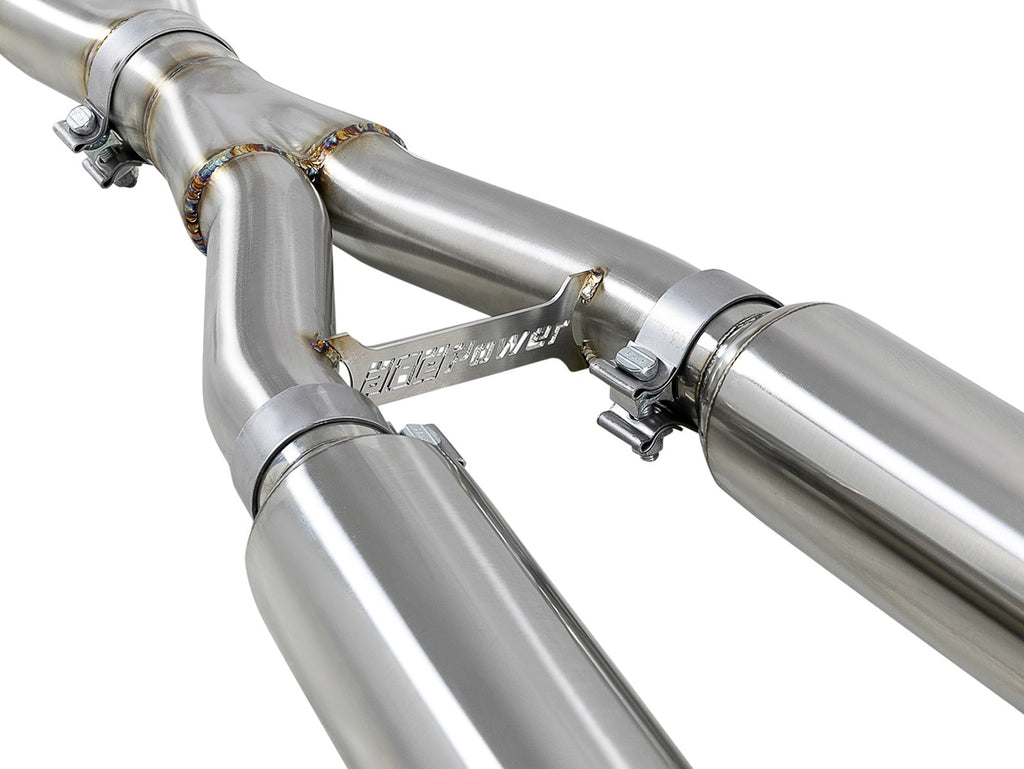 aFe Takeda 2-1/2 IN 304 Stainless Steel Cat-Back Exhaust System - Infiniti Q60 2017-2022