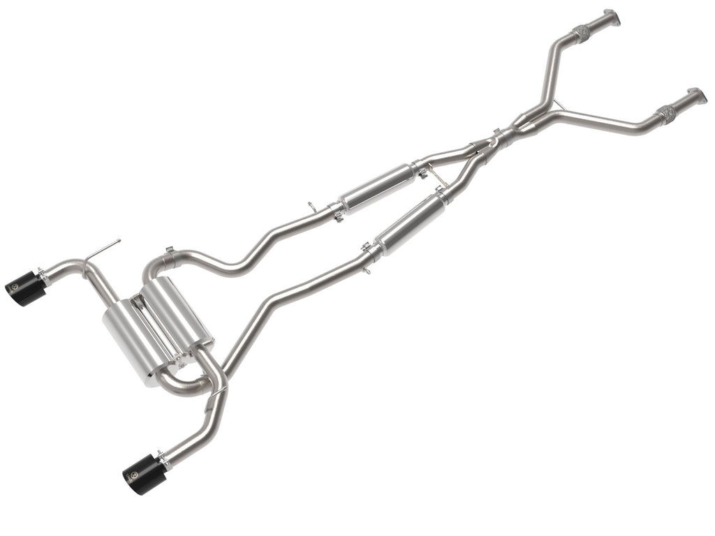 aFe Takeda 2-1/2 IN 304 Stainless Steel Cat-Back Exhaust System w/ Black Tip - Infiniti Q50 (V37) 2014-2015