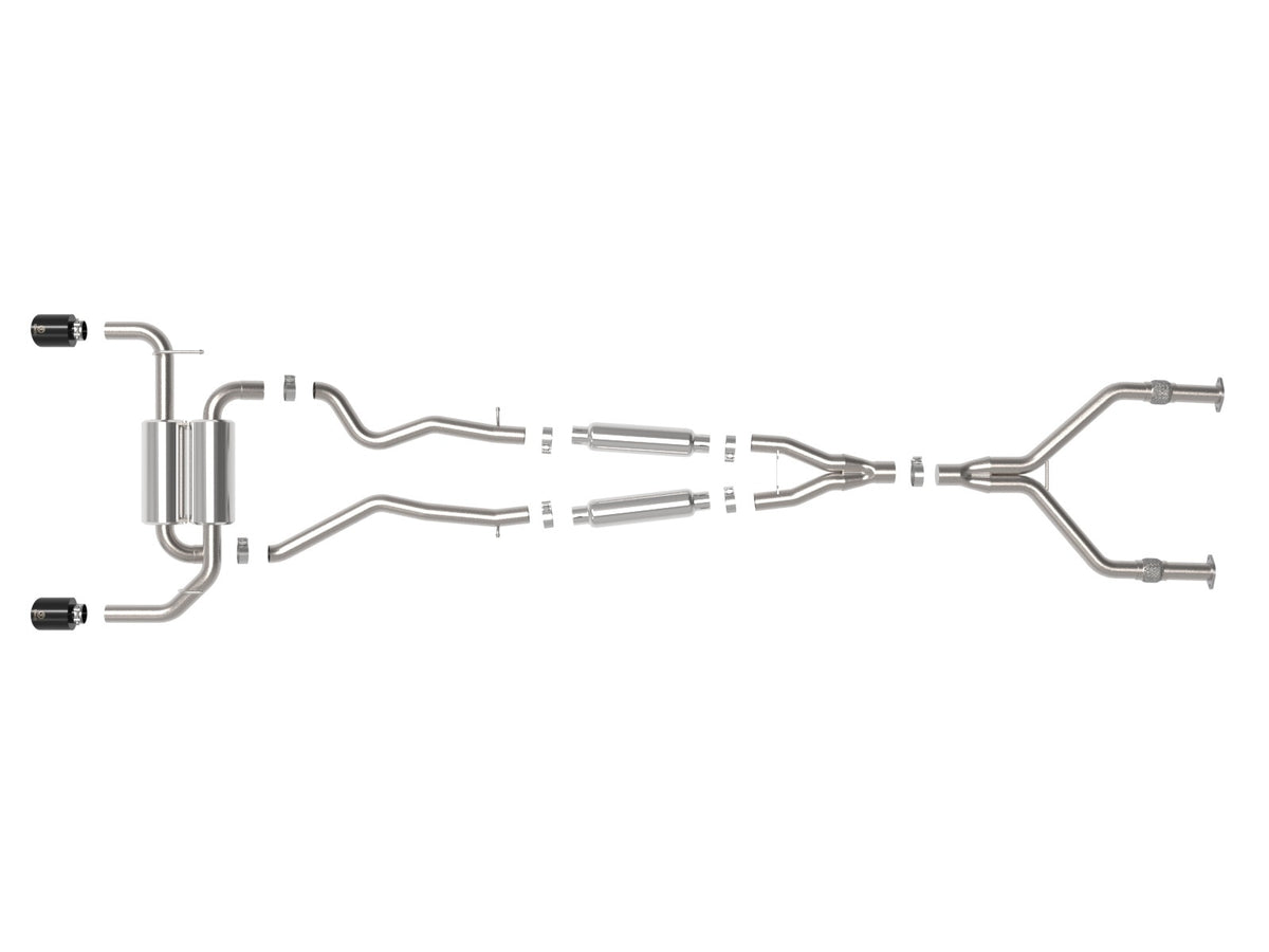 aFe Takeda 2-1/2 IN 304 Stainless Steel Cat-Back Exhaust System w/ Black Tip - Infiniti Q50 (V37) 2014-2015