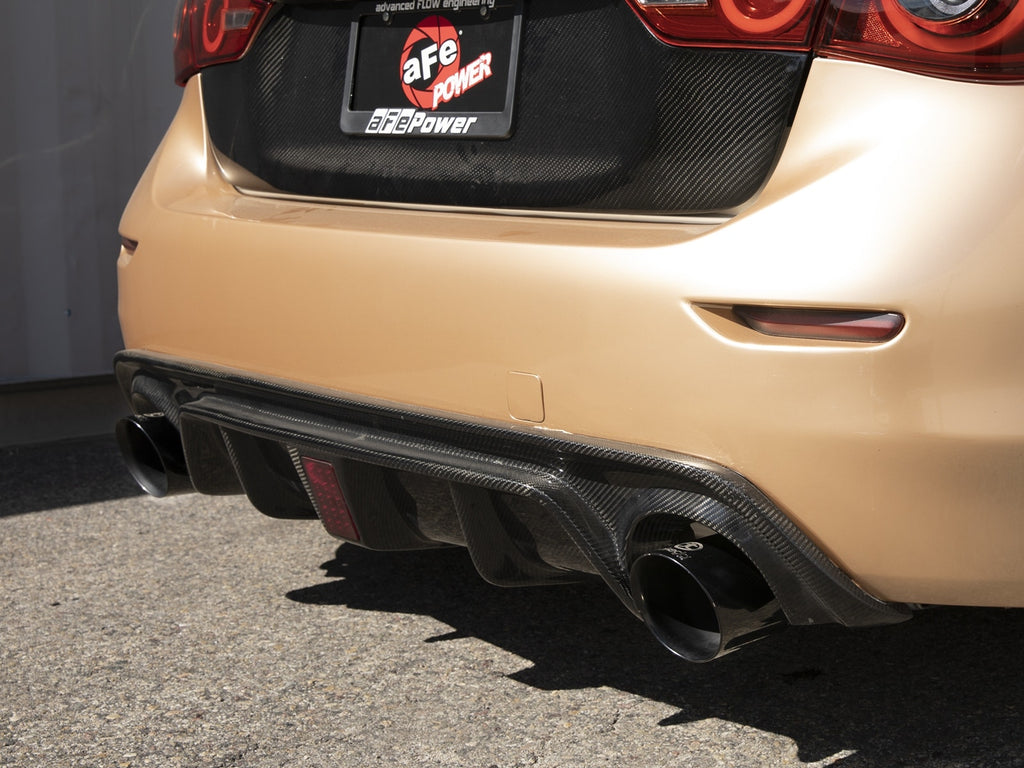 aFe Takeda 2-1/2 IN 304 Stainless Steel Cat-Back Exhaust System w/ Black Tip - Infiniti Q50 (V37) 2014-2015