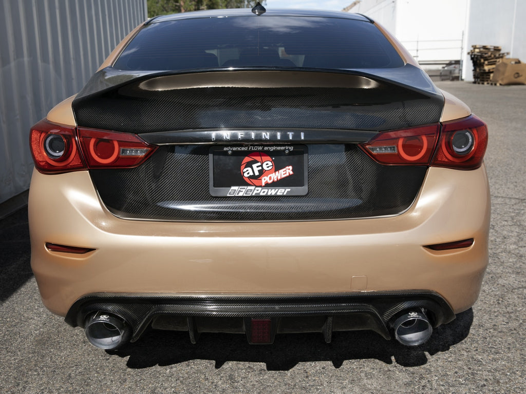 aFe Takeda 2-1/2 IN 304 Stainless Steel Cat-Back Exhaust System w/ Black Tip - Infiniti Q50 (V37) 2014-2015