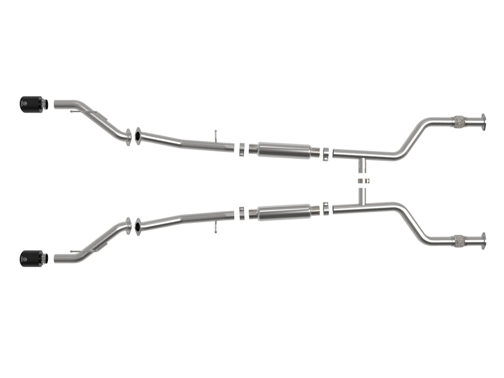 aFe Takeda 2-1/2 IN 304 Stainless Steel Cat-Back Exhaust System w/ Black Tip - Nissan Z 2023-2026