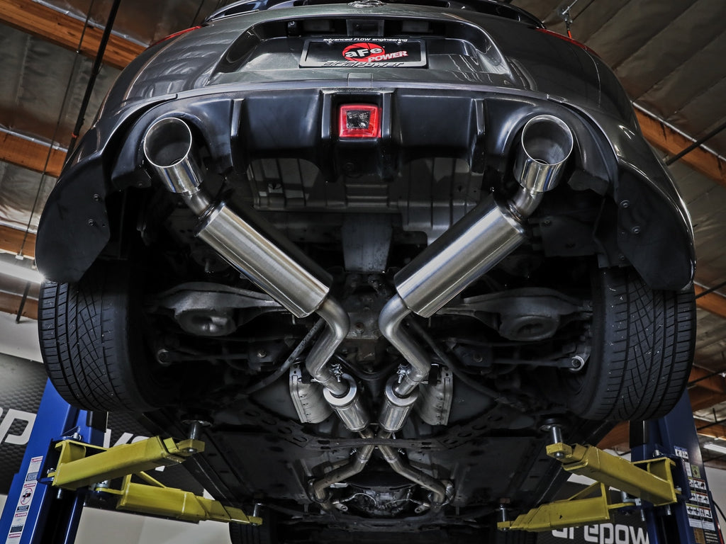 aFe Takeda 2-1/2 IN 304 Stainless Steel Cat-Back Exhaust System w/ Black Tip - Nissan 370Z 2009-2020