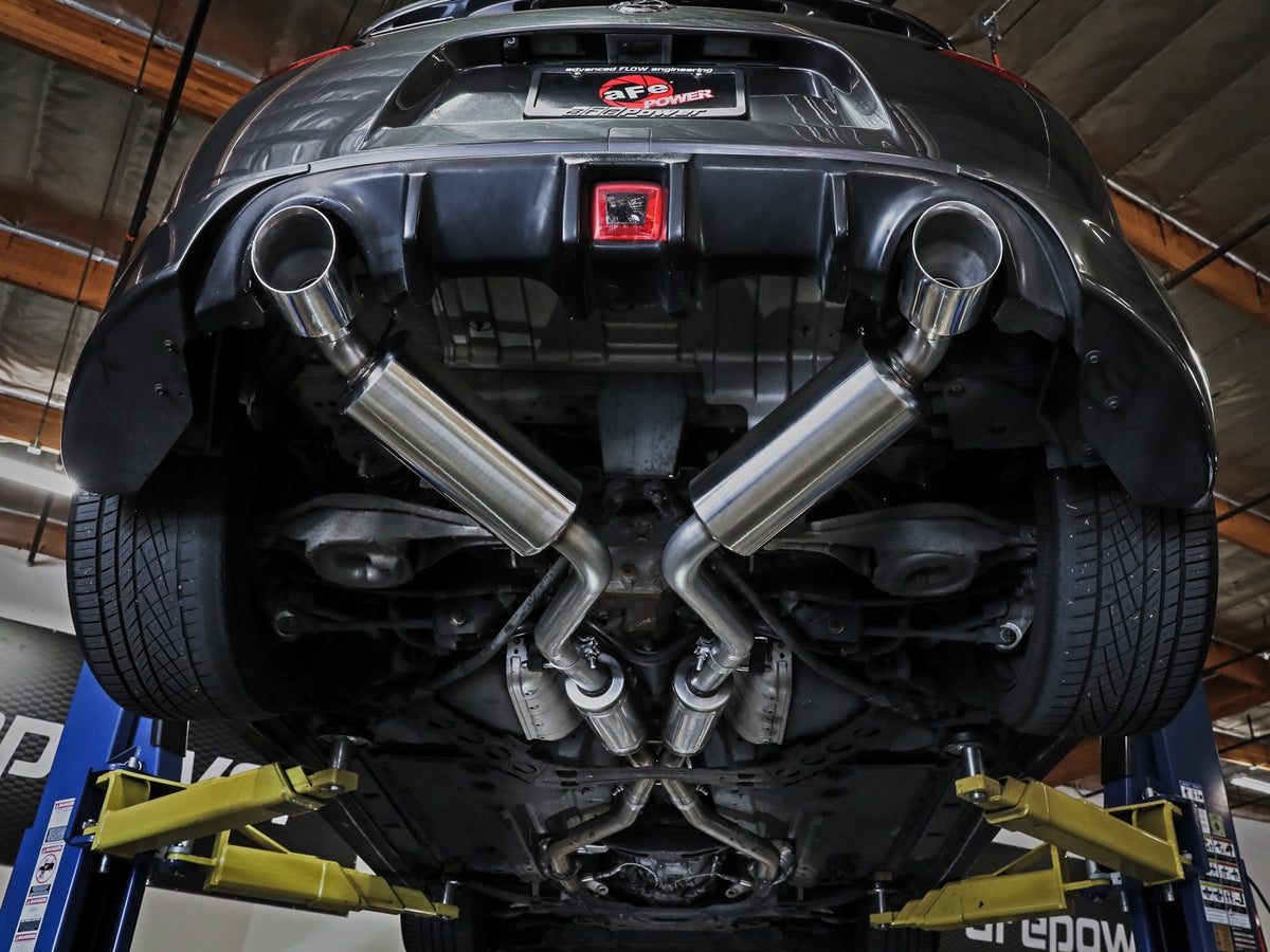 aFe Takeda 2-1/2 IN 304 Stainless Steel Cat-Back Exhaust System w/ Black Tip - Nissan 370Z 2009-2020