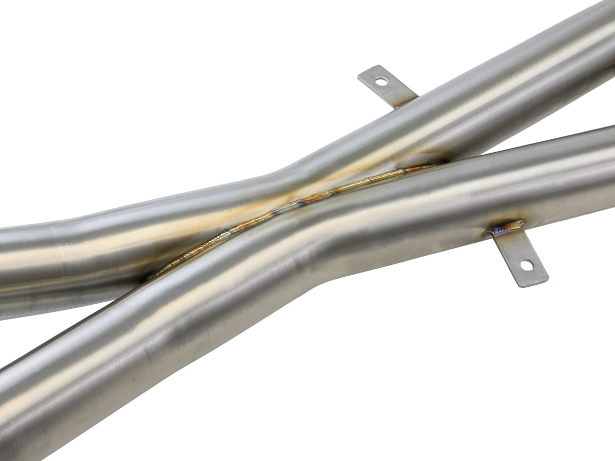 aFe MACH Force-Xp X-Pipe 2-1/2 IN 304 Stainless Steel w/ Cat & Resonator - BMW M3 (E90/E92/E93) 2008-2013