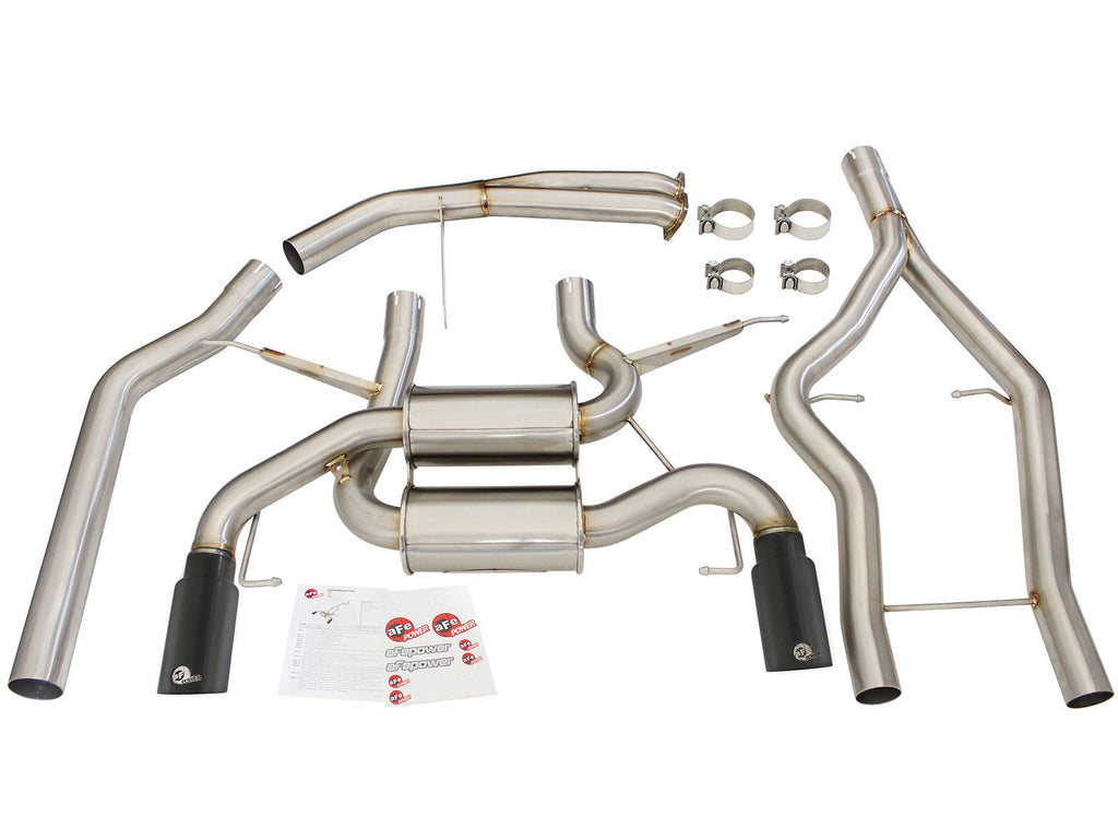 aFe MACH Force-Xp 3 IN to 2-1/2 IN 304 Stainless Steel Cat-Back Exhaust System - BMW 335i (E90/E92) 2011-2013