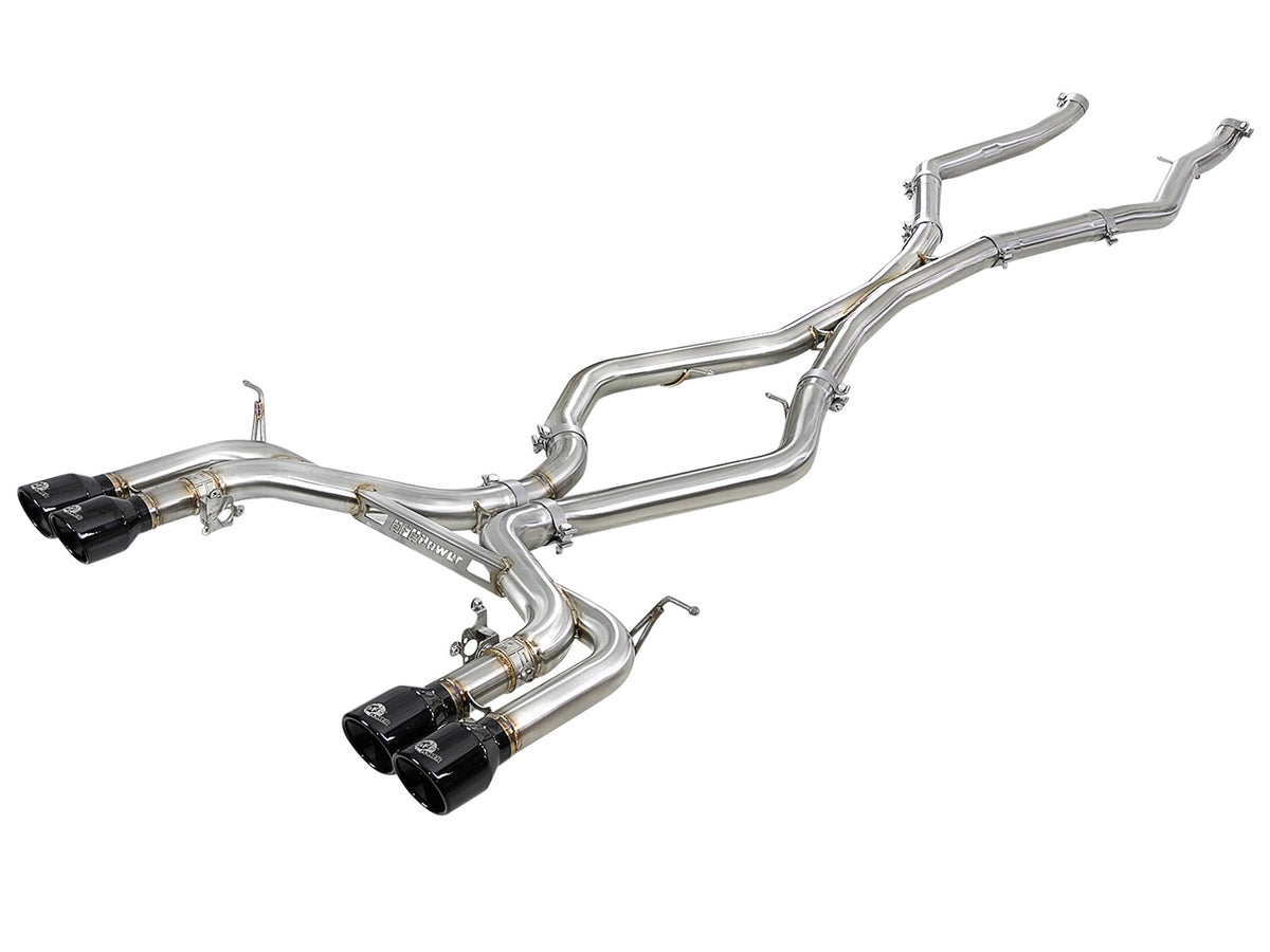 aFe MACH Force-Xp 3 IN 304 Stainless Steel Muffler-Delete Cat-Back Exhaust System - BMW X5M (F85) 2015-2018 X6M (F86) 2015-2019