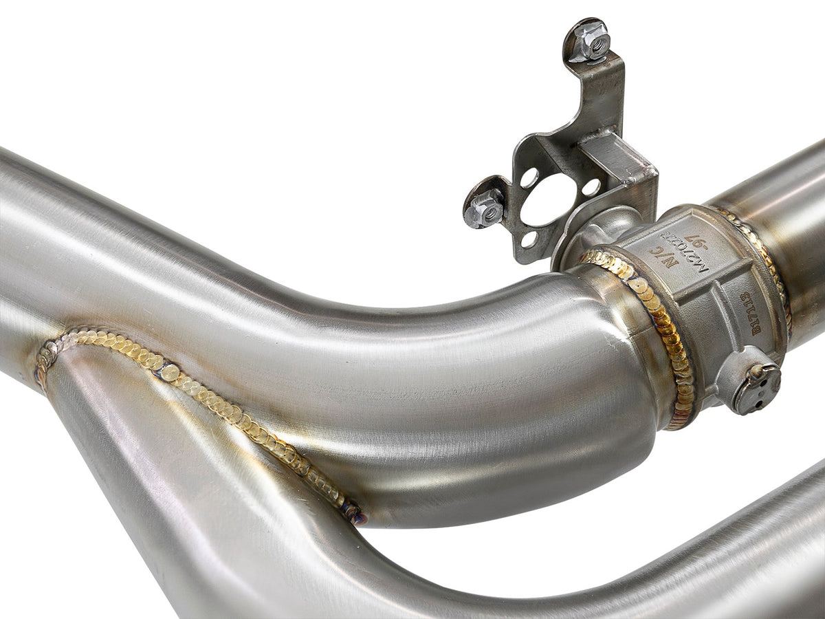 aFe MACH Force-Xp 3 IN 304 Stainless Steel Muffler-Delete Cat-Back Exhaust System - BMW X5M (F85) 2015-2018 X6M (F86) 2015-2019