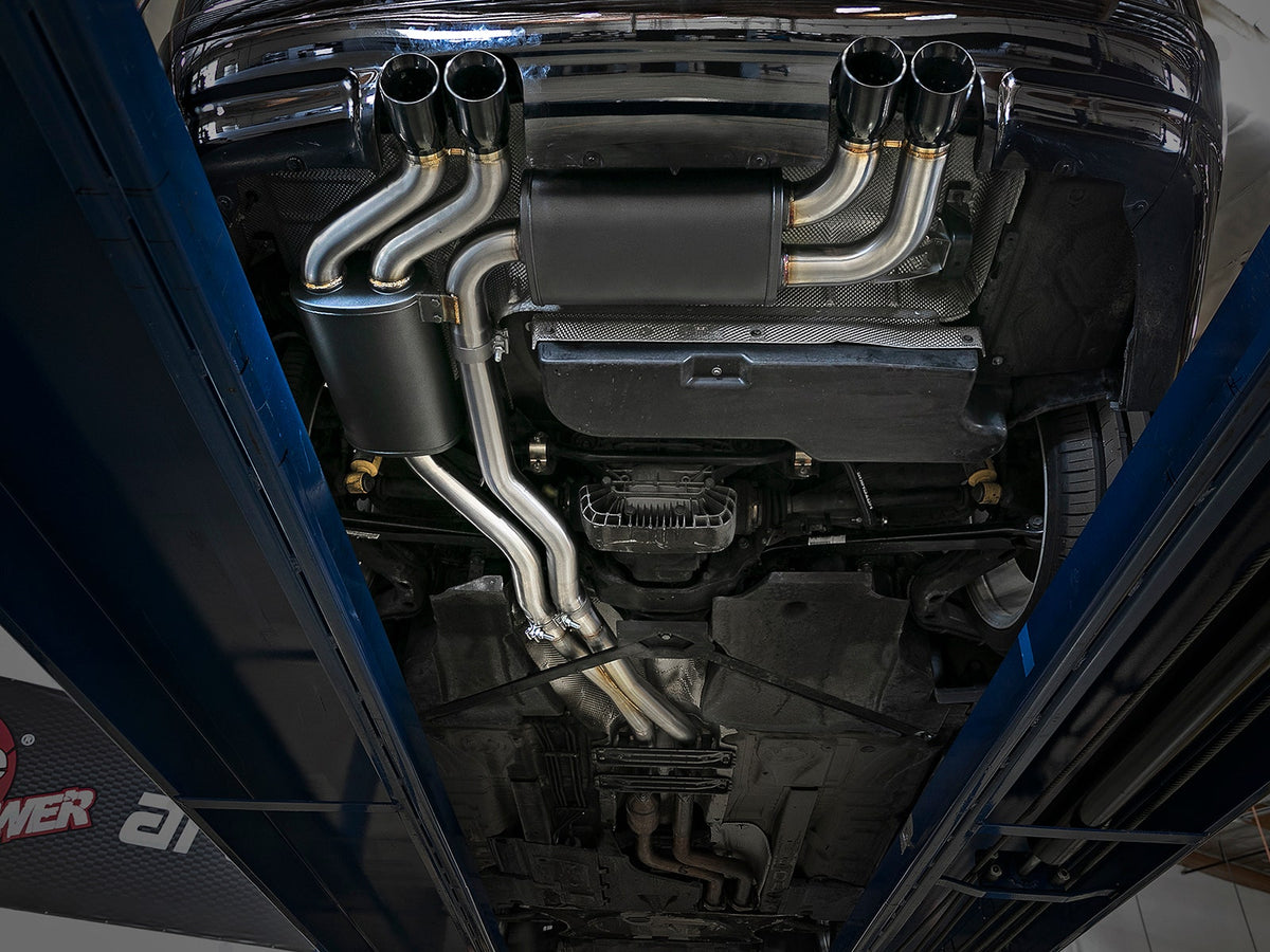 aFe MACH Force-Xp 2-1/2 IN 304 Stainless Steel Cat-Back Exhaust System - BMW M3 (E46) 2001-2006