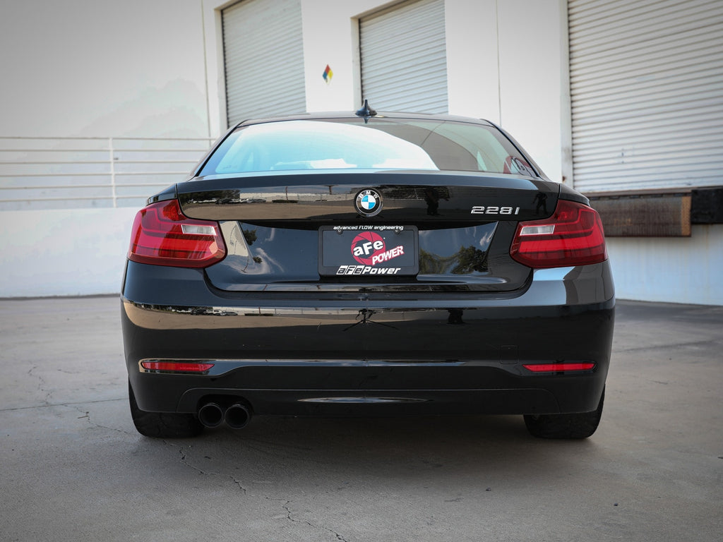 aFe MACH Force-Xp 3 IN to 2-1/4 IN 304 Stainless Steel Axle-Back Exhaust System - 2014-2016 BMW 228i (F22/23)