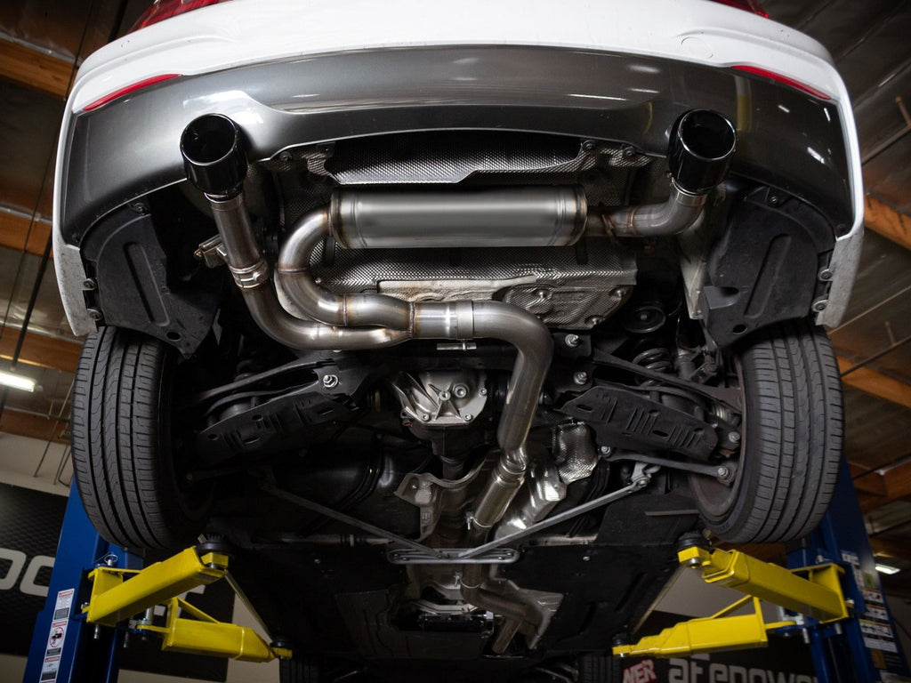 aFe MACH Force-Xp 3 IN to 2-1/2 IN 304 Stainless Steel Cat-Back Exhaust System - BMW M235i (F22/23) 2014-2016