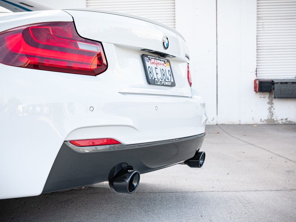 aFe MACH Force-Xp 3 IN to 2-1/2 IN 304 Stainless Steel Axle-Back Exhaust System - BMW M235i (F22/23) 2014-2016