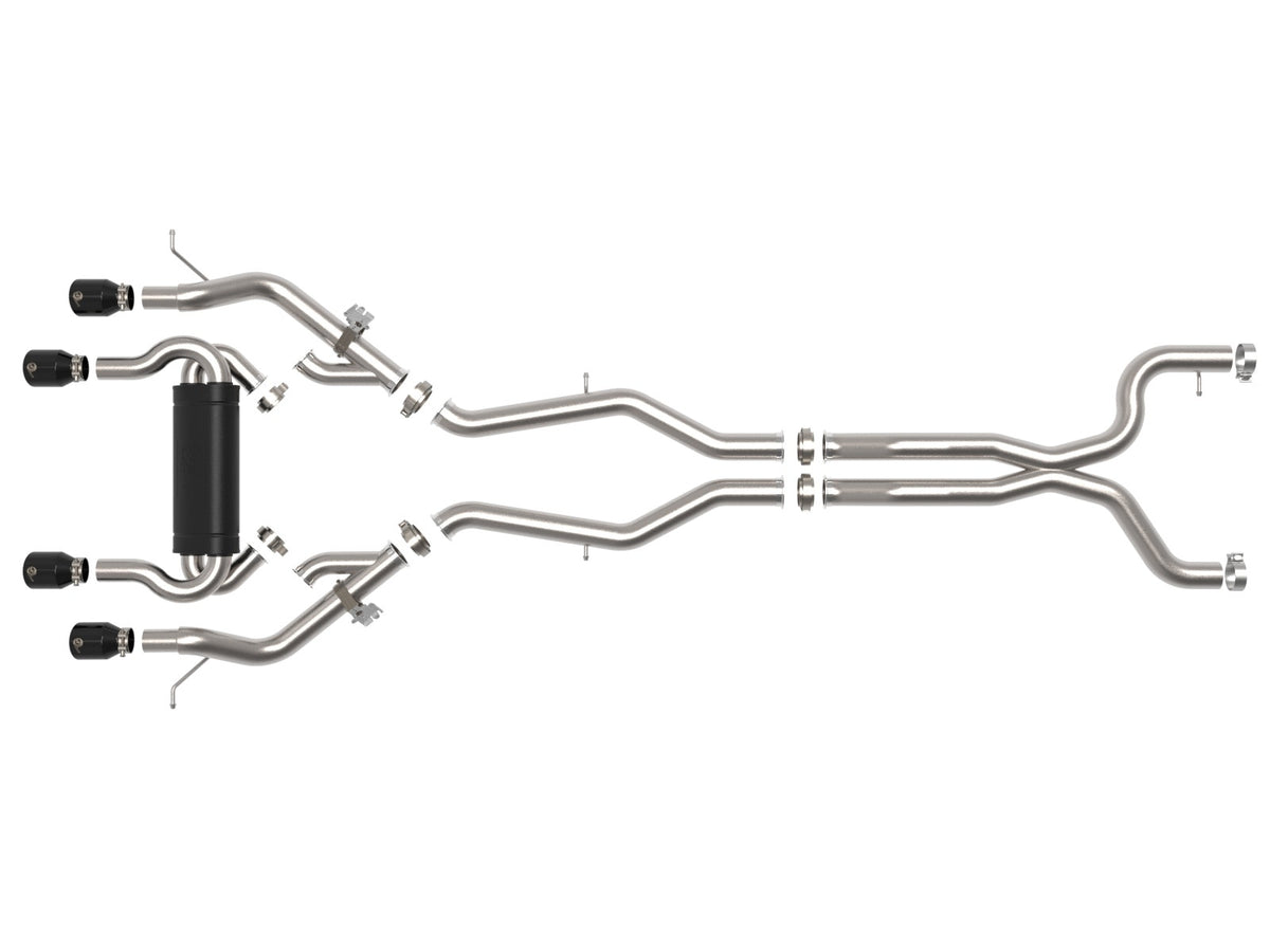 aFe MACH Force-Xp 3 IN to 2-1/2 IN 304 Stainless Steel Cat-Back Exhaust w/ Black Tip - BMW M3/M4 (G80/82) 2021-2026
