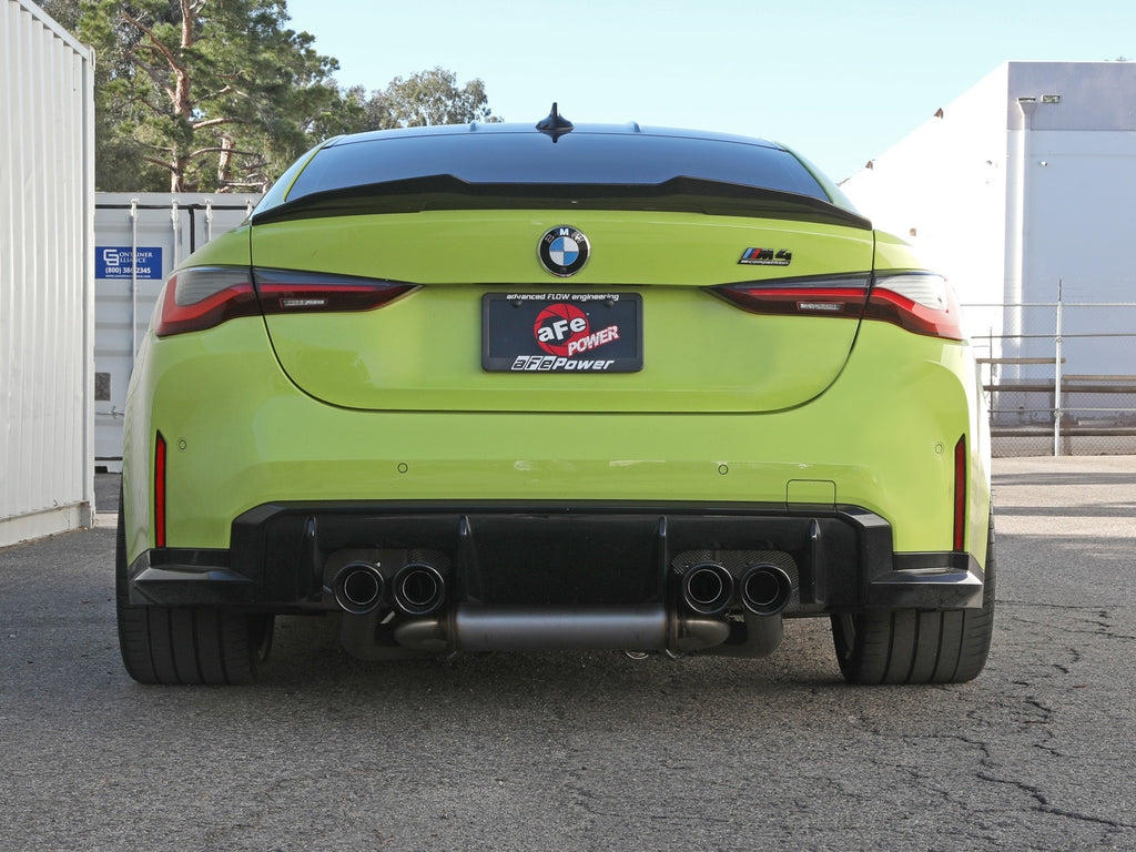 aFe MACH Force-Xp 3 IN to 2-1/2 IN 304 Stainless Steel Cat-Back Exhaust w/ Black Tip - BMW M3/M4 (G80/82) 2021-2026