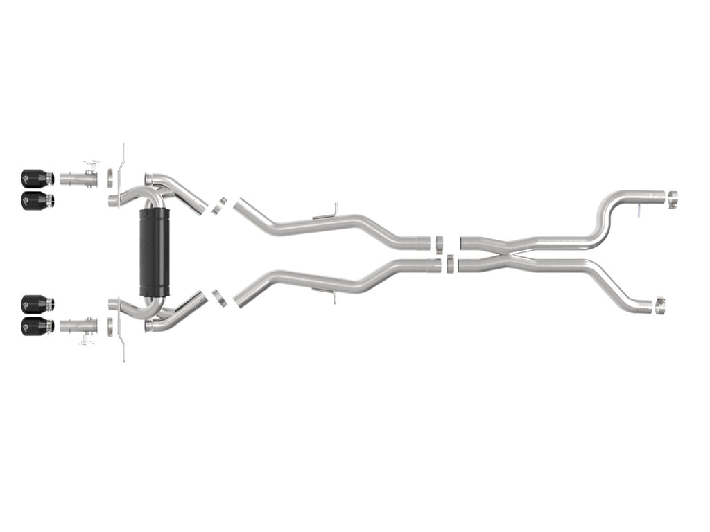 aFe MACH Force-Xp 3 IN to 2-1/2 IN 304 Stainless Steel Cat-Back Exhaust w/ Black Tip - BMW M2 (G87) 2023-2026