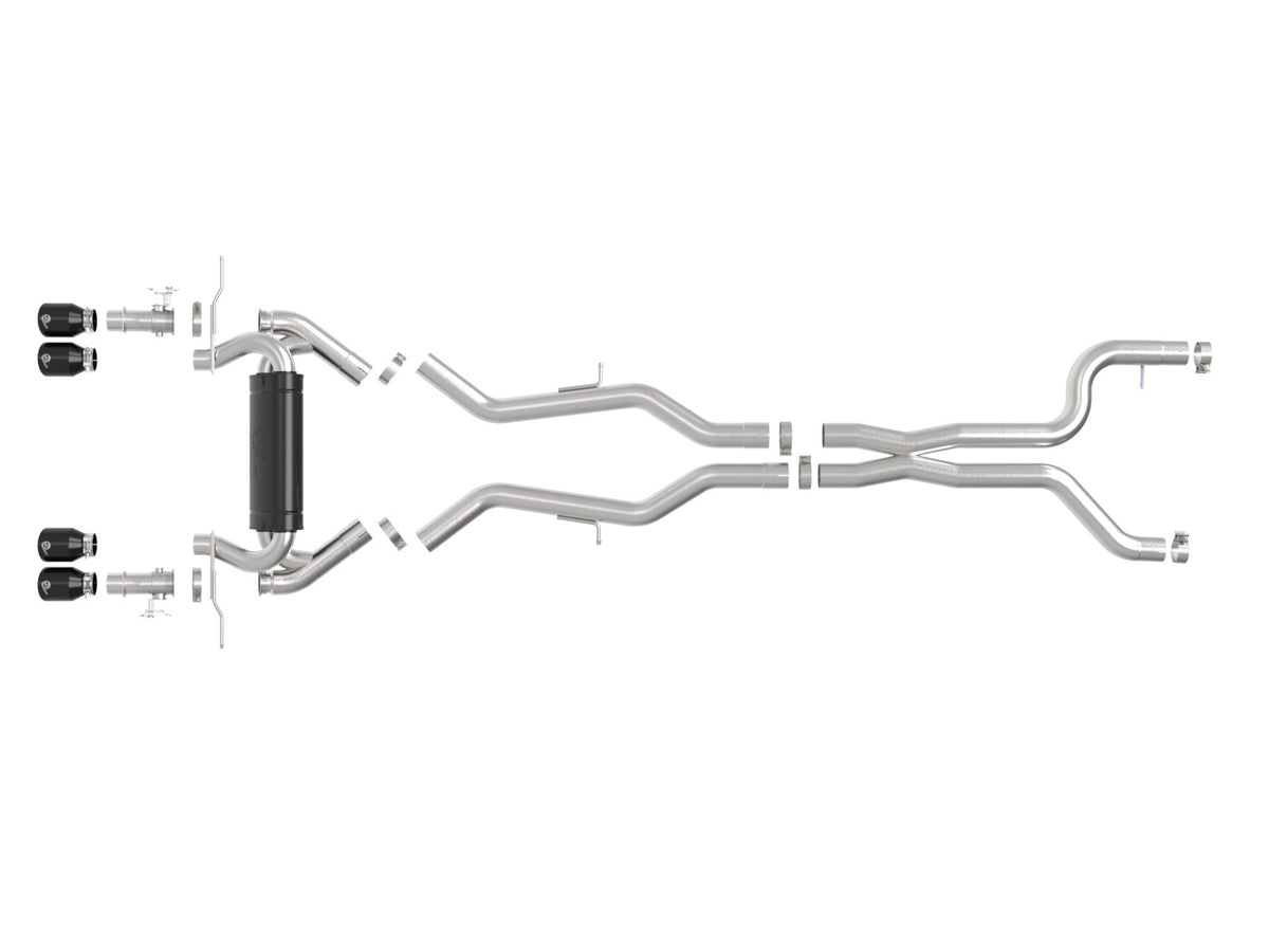 aFe MACH Force-Xp 3 IN to 2-1/2 IN 304 Stainless Steel Cat-Back Exhaust w/ Black Tip - BMW M2 (G87) 2023-2026