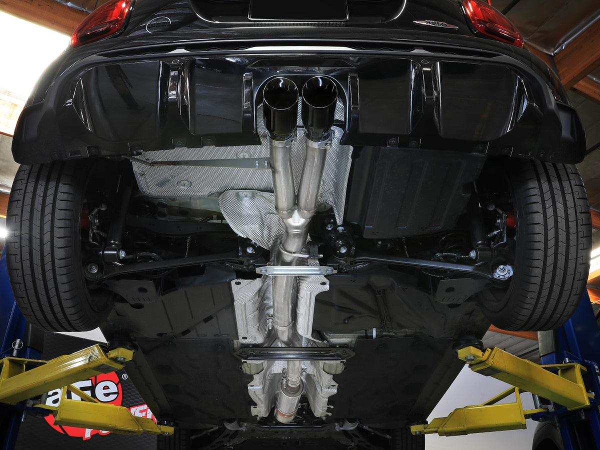 aFe MACH Force-Xp 3 IN to 2-1/2 IN 304 Stainless Steel Cat-Back Exhaust w/ Black Tip - MINI Cooper S 2014-2024/Cooper S JCW Hardtop 2015-2024