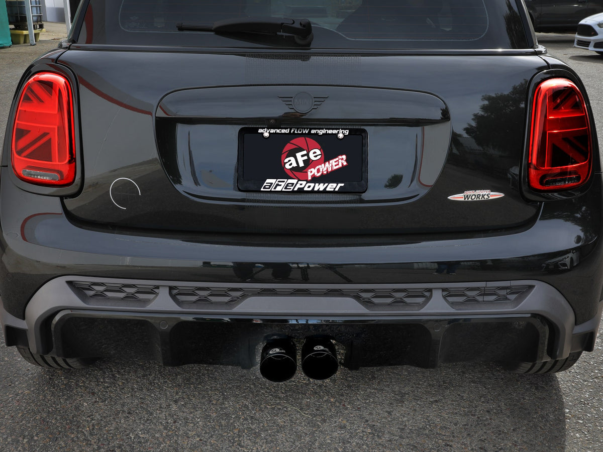 aFe MACH Force-Xp 3 IN to 2-1/2 IN 304 Stainless Steel Cat-Back Exhaust w/ Black Tip - MINI Cooper S 2014-2024/Cooper S JCW Hardtop 2015-2024