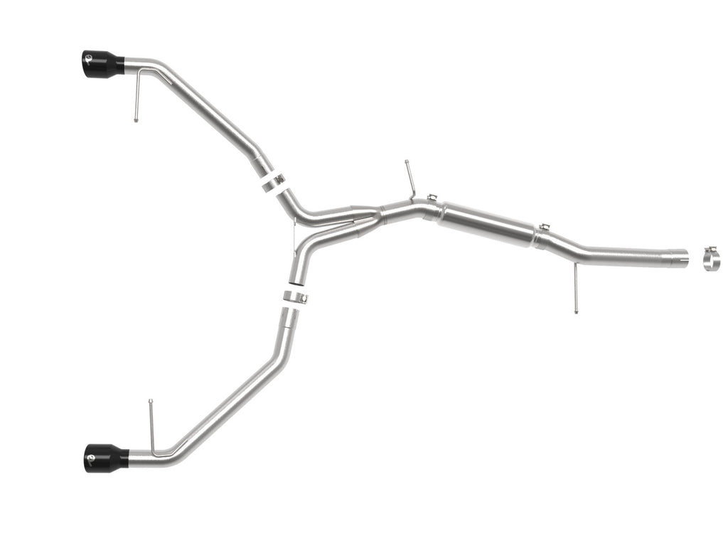 aFe MACH Force-Xp 3 IN to 2-1/2 IN 304 Stainless Steel Axle-Back Exhaust System - Audi A4 (B9) 2017-2019