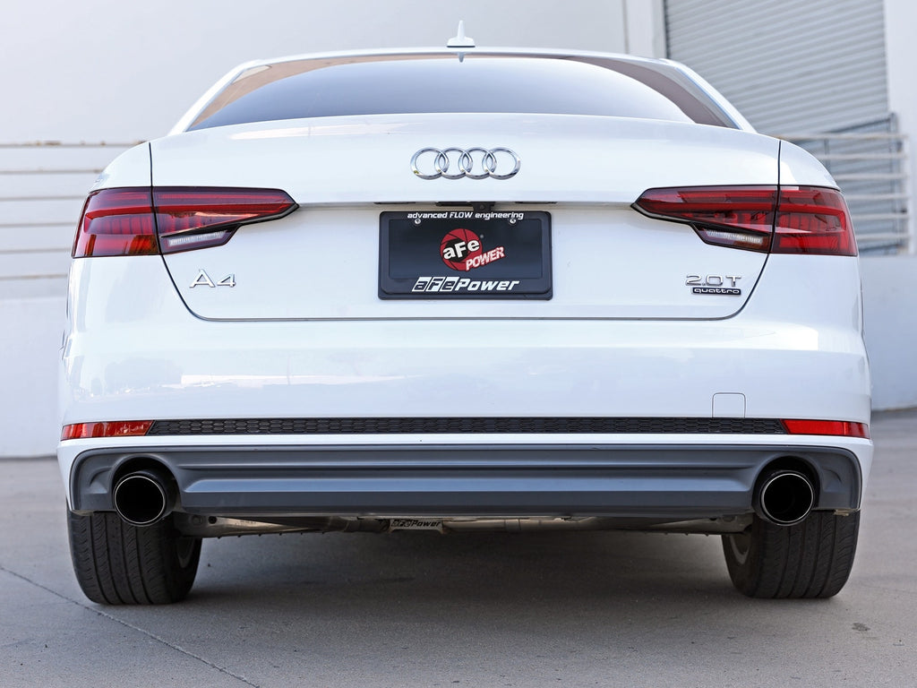 aFe MACH Force-Xp 3 IN to 2-1/2 IN 304 Stainless Steel Axle-Back Exhaust System - Audi A4 (B9) 2017-2019